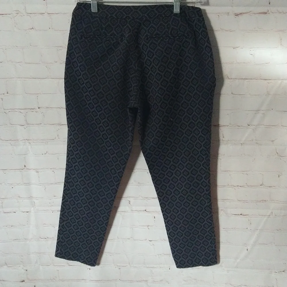 Banana Republic Ryan Fit Black Print Trouser Pant